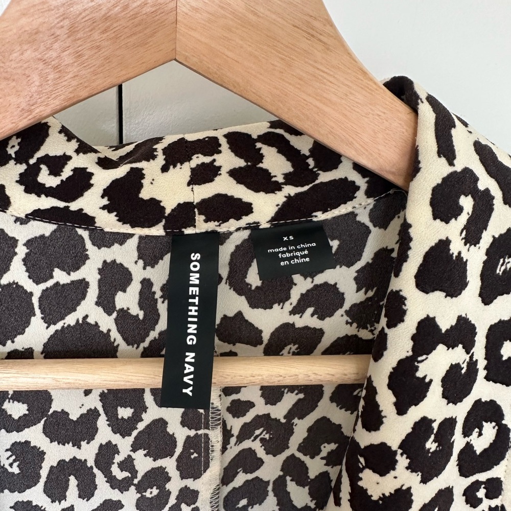 Something Navy Animal Print Long Robe - Picture 6 of 8